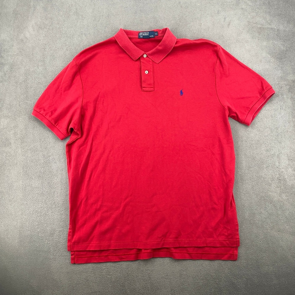 Polo Ralph Lauren Mens XL Red Short Sleeve Classic Fit Pony Logo Polo Shirt